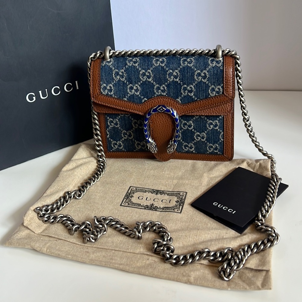 Gucci Dionysus Denim mini bag